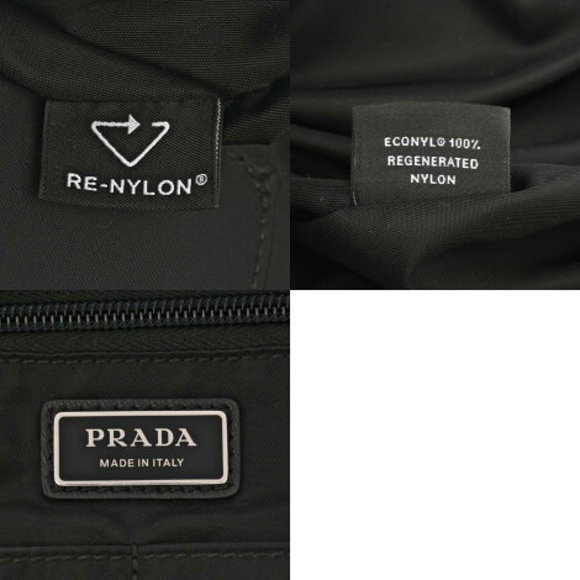 PRADA Re Nylon Saffiano Leather Black Nylon Shoulder Bag - Picture 12 of 12